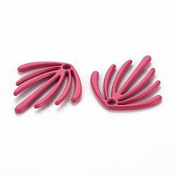 Светло-Вишневый Акриловые подвески краскораспылительные, без кадмия и без свинца, фанатские прелести, светло-вишневый, 22x20x1.5 мм, отверстие : 1.8 мм