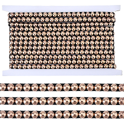 Light Gold 1Pc 201 Stainless Steel Nailhead Trim, Hot Fix Metal Iron-on Convex Dome Nailhead Trim, Flat Round, Light Gold, 8x3.5mm, about 6yards/pc