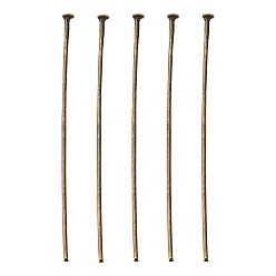 Античная Бронза Железные штыри с плоской головкой, античная бронза, 50x0.75~0.8 мм, Около 4200 шт / 1000 г