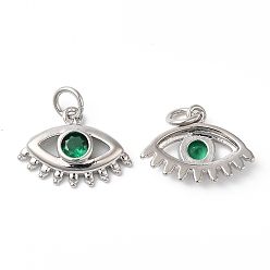 Платина Стойка металлическая латунная микропрофилированная кубическая циркония подвески, долговечный, без свинца и без кадмия, глаз, платина, 12x16.5x3 мм