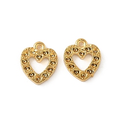 Сердце 304 Настройки горный хрусталь из нержавеющей стали кулон, цвет нержавеющей стали, сердце, пригодный для стразов 1 мм, 7.5x6.5x1.5 мм, отверстие : 0.7 мм