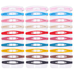 (52) Непрозрачная лаванда 4 наборы заколок для волос с железными кнопками, разноцветные, 77x12x6 мм