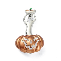 Ghost Сплав стекла горный хрусталь броши, эмалевые булавки, для Хэллоуина, призрак, 45x25.5x10 мм