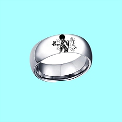 Нержавеющая Сталь Цвет 316 палец кольца из нержавеющей стали, цвет нержавеющей стали, 8 мм, размер США 11 (20.6 мм)