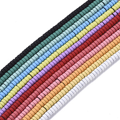 (52) Непрозрачная лаванда Окрашенного распылением немагнитных синтетических нитей гематита бусы, Heishi бусы, Плоский круглый / диск, разноцветные, 2x1 мм, отверстие : 0.8 мм, около 330~335 шт / нитка, 15.94 дюйм (40.5 см)