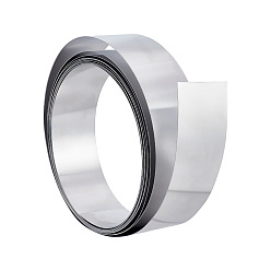 Без Покрытия Алюминиевая проволока, плоская проволока, ободок для изготовления украшений из кабошонов, сырой (без покрытия), 50x0.4 мм, около 16.40 футов (5 м) / рулон