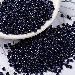 (RR4494) Duracoat Dyed Opaque Indigo Navy Blue Miyuki runde Rocailles Perlen, japanische Rocailles, (rr 4494) Duracoat gefärbtes undurchsichtiges Indigo-Marineblau, 8/0, 3 mm, Bohrung: 1 mm, über 422~455pcs / Flasche, 10 g / Flasche