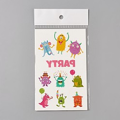 Colorful Removable Temporary Tattoos, Water Proof, Cartoon  Paper Stickers, Huggles, Colorful, 120~121.5x75mm