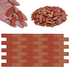 (52) Непрозрачная лаванда 200 шт 2 цвета дерева мини-модель, аксессуары для кукольного домика с микро-ландшафтом, притворяясь опорными украшениями, разноцветные, 39.5x14.5x2.5 мм, 100 шт / цвет