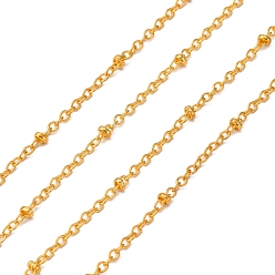 Золотой Гальванические латунные кабельные цепи, спутниковые сети, пайки, с катушкой, , золотые, 2 мм, около 328.08 футов (100 м) / рулон