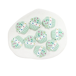 Аквамарин Чашка для торта, пищевые экологически чистые силиконовые бусины, аквамарин, 29x28 мм, отверстие : 3 мм