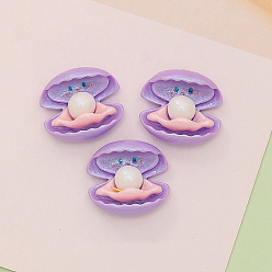 Shell Shape Тема морских организмов непрозрачные смоляные кабошоны, формы раковины, 18x21 мм