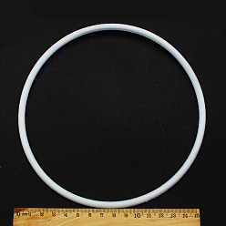 Белый Полипропиленовые обручи, макраме кольцо, для рукоделия и тканой сетки / полотна с перьями, круглые, белые, 160x5.5 мм