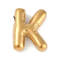 Letter K Ионное покрытие (ip) 304 подвески из нержавеющей стали, реальный 18 k позолоченный, Письмо K, 17.5x13.5x5 мм, отверстие : 2 мм
