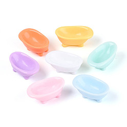 (52) Непрозрачная лаванда Декор из непрозрачной смолы для кукольного домика, ванна, разноцветные, 37.5~39.5x21x15~16 мм