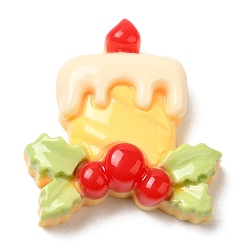 Holly Leaves Кабошоны из непрозрачной рождественской смолы, для изготовления ювелирных изделий, Листья падуба, 25x26x8 мм