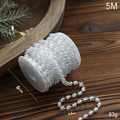 Round Plastic Bead, for Party Decoration, Round, 6mm, 5m/roll