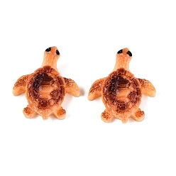 Sandy Brown Opaque Resin Cabochons, Turtle, Sandy Brown, 19.5x17x7~8mm