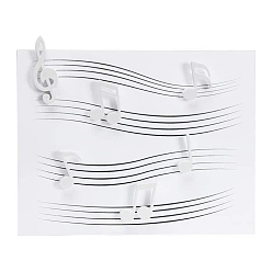 White Cute Multifunction Resin Magnetic Refrigerator Sticker Fridge Magnets, Musical Note, White, Packaging: 150x105x20mm, 6pcs/set