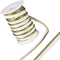 Золотистый 20м полиэстеровых лент, украшение занавеса, аксессуары для костюма, с пластиковыми катушками для ниток, золотые, 1/2 дюйм (12~13 мм), около 21.88 ярдов (20 м) / рулон