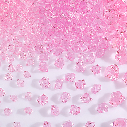 Бледно-Розовый 375 шт 3 стиль прозрачные акриловые бусины, имитация льда, без отверстия , самородки, розовый жемчуг, 9~17x6~23x10~14.5 мм