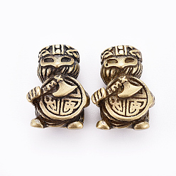 Antique Bronze Brass Beads, Human, Antique Bronze, 20x15x10mm, Hole: 6mm