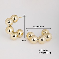 Золотой Модные милые серьги геометрической формы для индивидуального подбора, золотые, 19.6x23.4 мм
