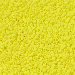 (DB0751) Matte Opaque Yellow MIYUKI Delica Beads, Cylinder, Japanese Seed Beads, 11/0, (DB0751) Matte Opaque Yellow, 1.3x1.6mm, Hole: 0.8mm, about 2000pcs/bottle, 10g/bottle