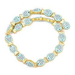 Sky Blue Baking Paint Opaque Glass Enamel Beads, Hand Drawn Beads, Fish, Sky Blue, 19x12.5x7mm, Hole: 1.2mm