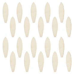 (404) Непрозрачное AB Кислое яблоко 20 шт. незаконченные деревянные вырезы, рыба, цветочный белый, 150x40x2 мм