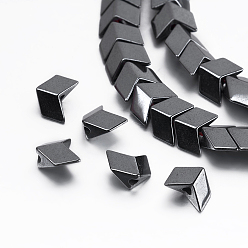 Non-magnetic Hematite Non-magnetic Synthetic Hematite Beads Strands, Arrow, 5x6x3mm, Hole: 0.8mm, about 116pcs/strand, 15.9 inch(40.5cm)