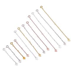 (52) Непрозрачная лаванда 12 удлиняющая цепочка с пряжкой-лобстером, удлинительные цепи из стерлингового серебра, ожерелье, браслет, ножной браслет, съемные удлинители цепи, подвески для аксессуаров для изготовления ювелирных изделий своими руками, разноцветные, 50~100 мм