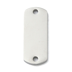 Rectangle 304 подвески из нержавеющей стали, зеркальная полировка, штамповка пустой метки, не тускнеет, прямоугольные, 25x10x2 мм, отверстие : 2 мм