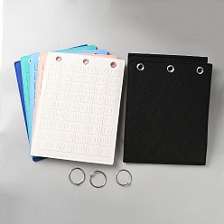 (52) Непрозрачная лаванда Фетровая 3-кольцо для броши, держатель для эмалевой булавки, страницы для отображения коллекции пинов, разноцветные, войлок: 26.5x20x0.45см