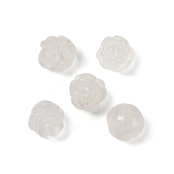 Хрусталь Природный кристалл кварца бусины, горная хрустальная роза, 7.5~8x7.5~8x7~9 мм, отверстие : 0.8~1 мм