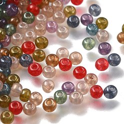 (52) Непрозрачная лаванда Стеклянные бусины с имитацией нефрита, покрытые запекаемой краской, круглые, разноцветные, 3 мм, отверстие : 0.8 мм, Около 300 шт / 10 г