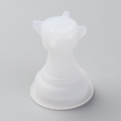 White Chess Silicone Mold, Family Games Epoxy Resin Casting Molds, for DIY Kids Adult Table Game, Rook, White, 39x32mm, Inner Diameter: 22mm