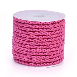 Фуксиновый Полиэфирного корда, витой шнур, красно-фиолетовые, 3 мм, около 5.46 ярдов (5 м) / рулон
