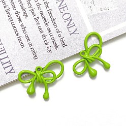 Зеленый газон Акриловые подвески краскораспылительные, бантом, зеленый газон, 19x21 мм