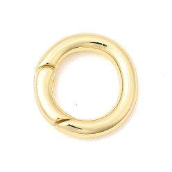 Настоящее золото 18K Латунные пружинные кольца, долговечный, стойки покрытие, без свинца и без кадмия, Кольцевая форма, реальный 18 k позолоченный, 14x3 мм, отверстие : 8.5 мм