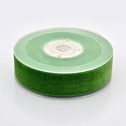 Зеленый лайм Полиэстер бархат лента для упаковки подарка и украшения празднества, зеленый лайм, 1 дюйм (26 мм), о 25yards / рулон (22.86 м / рулон)