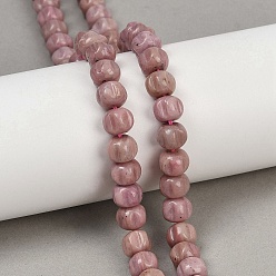 Родонит Природные родонит бисер нитей, тыква, 8x6.5 мм, отверстие : 0.8 мм, около 59 шт / нитка, 15.16 дюйм (38.5 см)