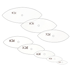 Horse Eye 8шт 8 размеры прозрачный акриловый многоразовый шаблон для рисования для скрапбукинга своими руками, школьные проекты, лошадиный глаз , 8~36x20~90x2 мм, 1 шт / размер