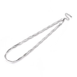 Нержавеющая Сталь Цвет 5.5мм 304 ожерелья из плетеной кубинской цепочки из нержавеющей стали, не тускнеет, цвет нержавеющей стали, 16.14 дюйм (41 см)