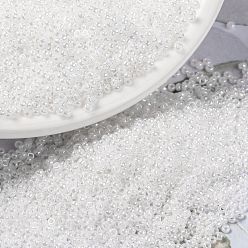 (RR420) Жемчужно-белый Цейлонский Миюки круглые бусины рокайль, японский бисер, (rr 420) белый жемчужный цейлон, 15/0, 1.5 мм, Отверстие : 0.7 мм , около 27777 шт / 50 г