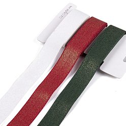 (52) Непрозрачная лаванда 9 ярды 3 стили рождественские тематические наборы лент из полиэстера и поликоттона, для изготовления бантов, Подарочная упаковка, разноцветные, 7/8~1 дюйм (23~26 мм), 3 ярды / стиль
