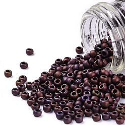 (703) Matte Color Mauve Mocha TOHO Round Seed Beads, Japanese Seed Beads, (703) Matte Color Mauve Mocha, 11/0, 2.2mm, Hole: 0.8mm, about 1110pcs/bottle, 10g/bottle