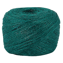 Темно-Зеленый 100джутовый шнур, джутовая струна, джутовый шпагат, для изготовления ювелирных изделий, темно-зеленый, 2 мм, около 109.36 ярдов (100 м) / рулон