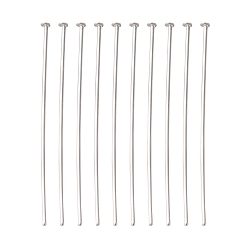 Нержавеющая Сталь Цвет Устойчивы к потускнению 304 штифты из нержавеющей стали с плоской головкой, цвет нержавеющей стали, 30x0.6 мм, 22 датчик, 5000 шт / пакет, Руководитель: 1 mm