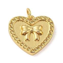 Настоящее золото 18K Стойки обшивки латунные подвески, с целью перехода в кольце, без кадмия и без свинца, долговечный, сердце, реальный 18 k позолоченный, 16x18x3 мм, отверстие : 3.4 мм